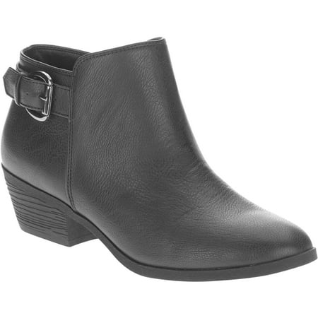 Faded Glory Women's Ankle Bootie with Buckle - Walmart.com
