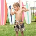 thumbnail image 4 of FORMRS Boys Swim Trunks Quick Dry Mesh Liner Boardshorts Sizes XS-XL, Black Skeleton, 4 of 7