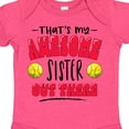 thumbnail image 4 of Inktastic That's My Awesome Sister out There with Softballs Boys or Girls Baby Bodysuit, 4 of 5