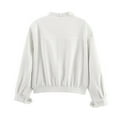 thumbnail image 4 of Women's Jackets Casual Basic Zip Up Cropped Jacket Milky White L, 4 of 10