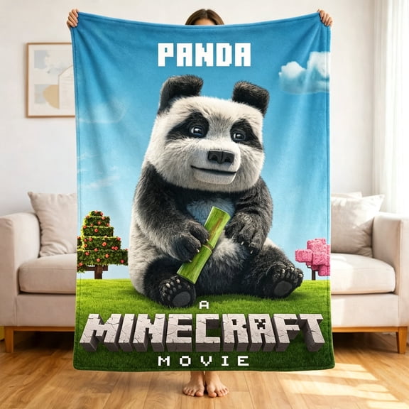 Premium Custom Flannel Blanket Personalized Soft Cozy Throw Blanket All Season Washable For Sofa Couch Bed Gift Home Décor - Minecraft 07 50x60