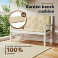 thumbnail image 3 of vidaXL Indoor/Outdoor Bench Cushions 2 pcs, Non-slip, Water-Repellent, Beige 47.2"x19.7"x2.8", 3 of 8