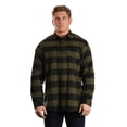 thumbnail image 4 of Burnside - Yarn-Dyed Long Sleeve Flannel Shirt - 8210 - Army/ Black - Size: 3XL, 4 of 8