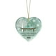 thumbnail image 2 of Adorno de vidrio marino en forma de corazón, decoración de amistad familiar para mejores amigos, recuerdo atemporal de familia y amistad, adorno de árbol verde acuarela, adorno navideño para colgar en, 2 of 9