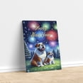 thumbnail image 3 of Happy New Year Bulldog Family Cheer Winter Midnight Firework Vertical Matte Canvas Poster Dog Lover Gifts Idea Wall Art Home Decor - 02025, 3 of 5