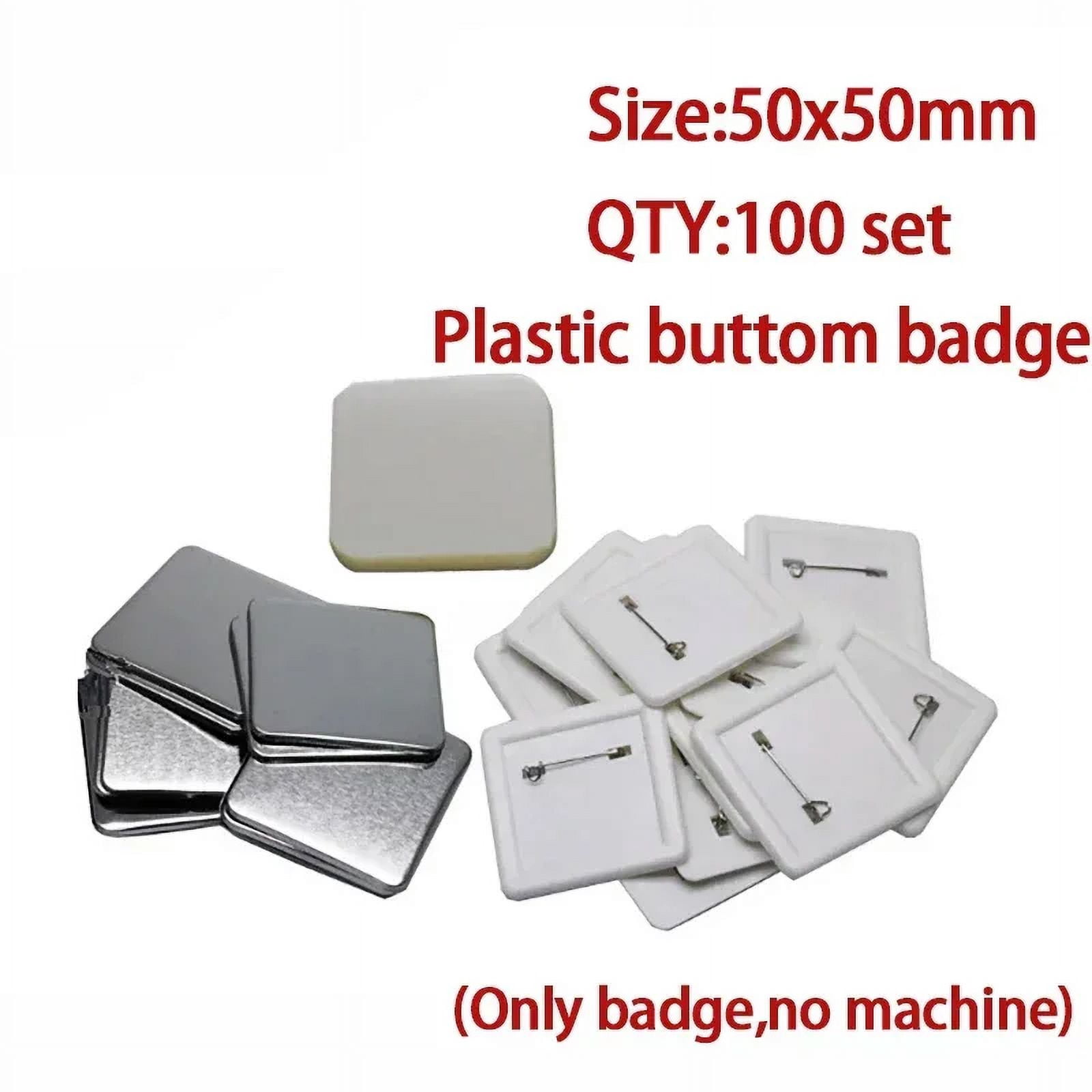 50x50mm Square Badge Button Maker Refrigerator Soft Magnet Making Blank Pin Button Badge ,Beginner-Friendly