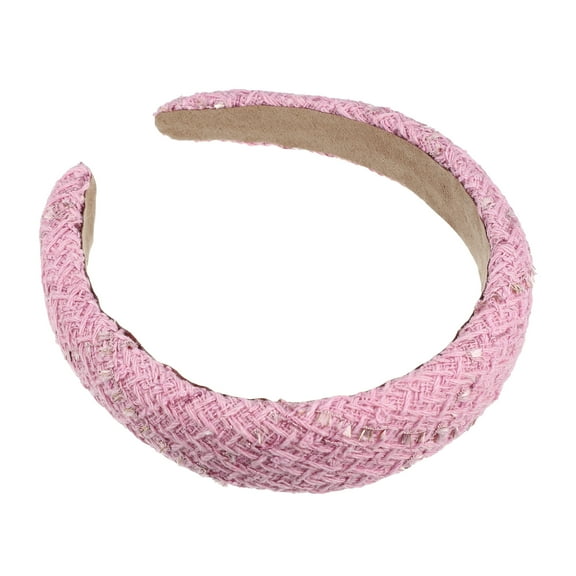 Unique Bargains Hair Headband Retro Style Fabric Headband for Women Girl Deep Pink 6.1"x5.31"x1.38" Wide Headband