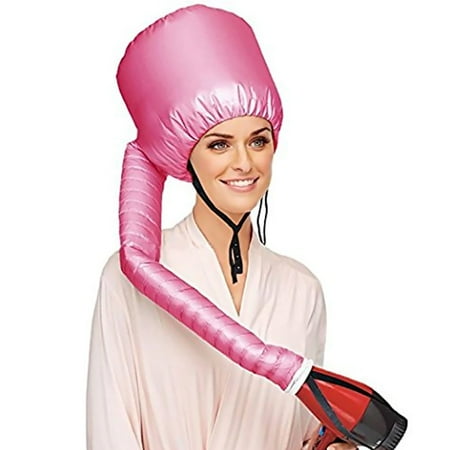 Professional Portable Quick Hair Drying Bonnet Attachment For Hair Dryer-Pink