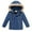 Dark Blue, variant on Jackets for Girls,Baby Girl Hats,Girls Collar with Hat and Pocket Windproof Cotton Jacket Jacket,Baby Girl Jacket,Baby Girl Hat