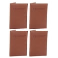 thumbnail image 4 of 4Pcs Passport Card Holder Stylish Design Pure Color Soft Waterproof Passport Cover for Travel Business Outdoor Earthy Yellow, 4 of 14