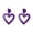 Purple, variant on QIQUWOHUL 13 Color Heart Shaped Earrings Fashionable Acrylic Hollow Earrings Ear Accessories For Women
