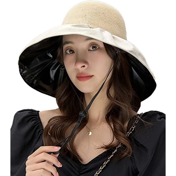 CoCopeaunts Women's Sun Hats Rain Hats UV Protection Bucket Hats Wide Brim Cap Casual Breathable Hiking Foldable Ride Travel Gardening
