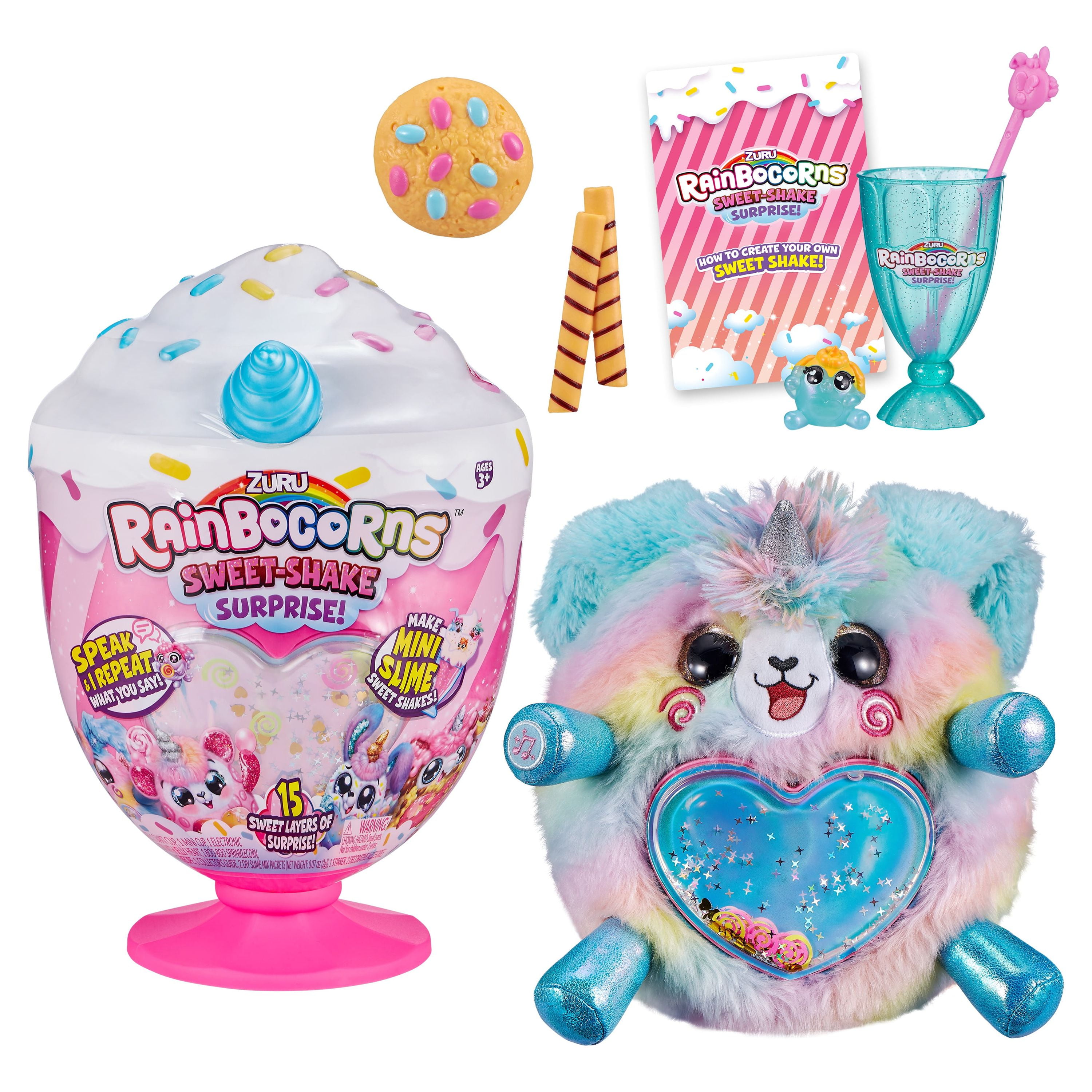〖新品〗 RAINBOCORNS SWEET-SHAKE SURPRISE ZURU Rainbocorns Sweet Shake Surprise: Jelly Heart Unicorn