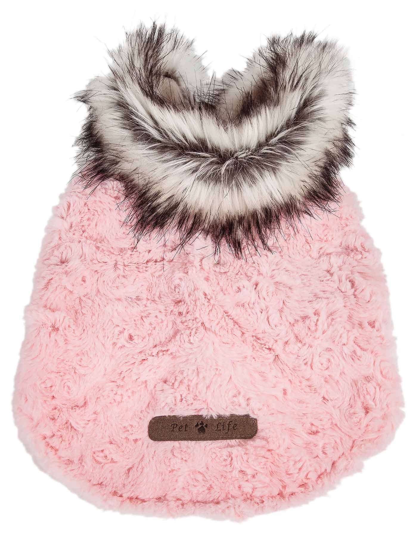Pet Life ® Luxe 'Pinkachew' Charming Fashion Mink Fur Dog Coat
