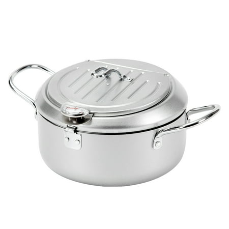 

With Thermometer Tempura Deep Fryer Multifunctional Restaurant Lid Carbon Steel