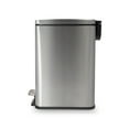thumbnail image 5 of Moorefield 1.6 gal., Rectangular Soft Close Premium Pedal Waste Bin for Bedroom, Bathroom, Home and Office, Step On Trash Can, Brushed Stainless Steel, 5 of 11