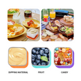 thumbnail image 5 of Sykixib 8-Pack Stainless Steel Snack Containers with Lids – 6 Square Snack Containers, 2 Round Sauce Cups & Utensil Set (Spoon + Fork) – Leakproof, Reusable Containers for Snacks, Condiments, 5 of 12