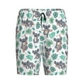 thumbnail image 4 of Fotbe Bears and Tropical Leaves Pajama Shorts for Men, Men's Pajama Bottoms, Sleepwear,Short Pajama Pants-XX-Large, 4 of 9