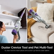 Shark PowerDetect Cordless Stick Vacuum, Carpet and Hardfloors, DuoClean Detect Technology, Reverse Cleaning, MultiFLEX Wand, 70-Min Run Time, IP1251 Purple