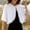 White, variant on Women's 3/4 Sleeves See-Through Open-Front Chiffon Blush Cardigan Shawl