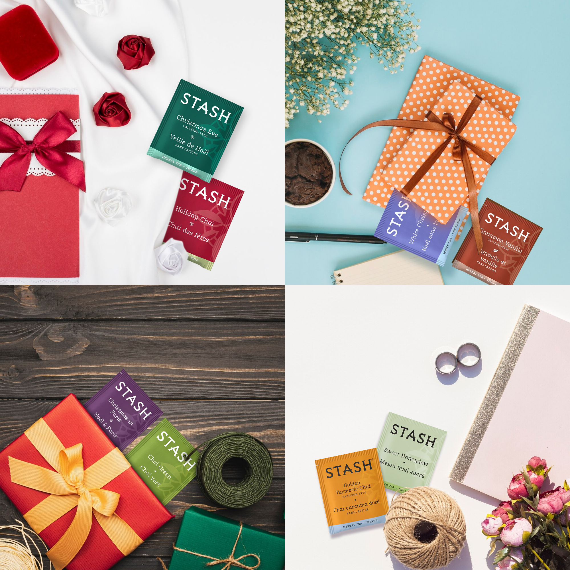 Stash Tea 50 Assorted Teas with 20 Honey Sticks, 25x2 Tea Bags, Variety Pack, Herbal Tea Sets, Tea Samplers