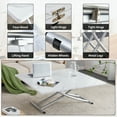 thumbnail image 5 of Lift Top Coffee Table, 4 In 1 Multi-Function Lifting Table, W/0.8-inch Wood Grain Process Sticker Desktop & Silver Metal Legs For Home Office 18.3in - 29in Adjustable Height, 5 of 9