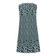 thumbnail image 5 of Sakmal Summer Dresses for Women Boho Floral Loose Fit Comfort Fit Sleeveless Blue Mid-Length Shift Dress, 5 of 6