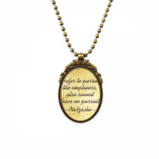 Pursuit Insist Enrich Antique Necklace Brass Vintage Pendant Keychain