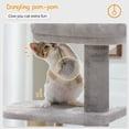 thumbnail image 5 of Pawz Road 31" Small Cat Tree for Indoor Cats with Hammock and Cozy Condo, Modern Cat Scratcher, 5 of 11