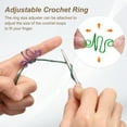 thumbnail image 4 of Uxcell 3 Pcs Anneau de Crochet Réglable Tension de Crochet pour Fournitures de Tricot Vert, 4 of 7