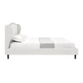thumbnail image 5 of Posh Living RBD478-03CWK-UE Adelyne Linen Platform Bed for Unisex, Cream White - King Size, 5 of 20