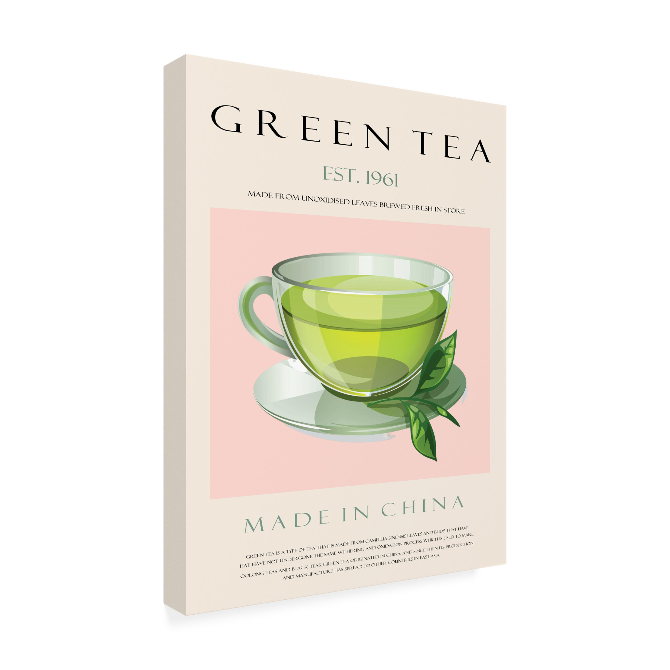 Trademark Fine Art Rikke Londager Boisen Green Tea Est. 1961 Canvas Wall Art