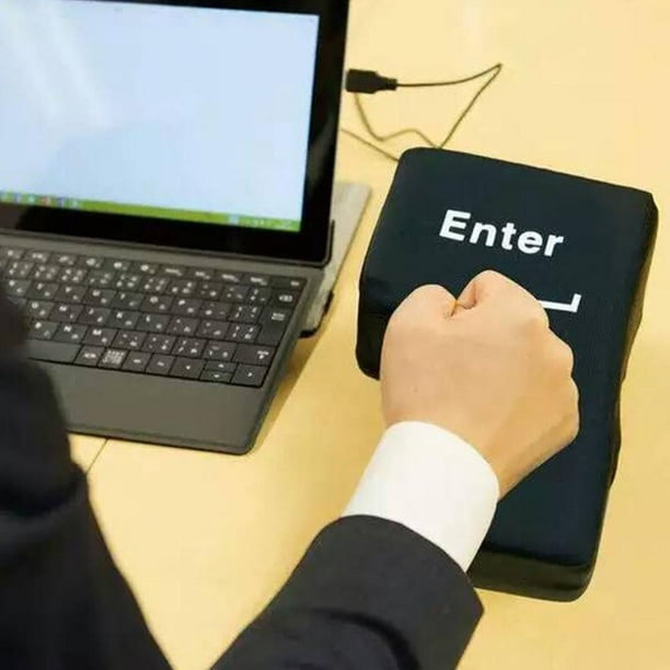 Big Enter Button USB Enter Button Adult Pillow Nap Office Decompression Pillow Gift For Colleague And Friend Walmart