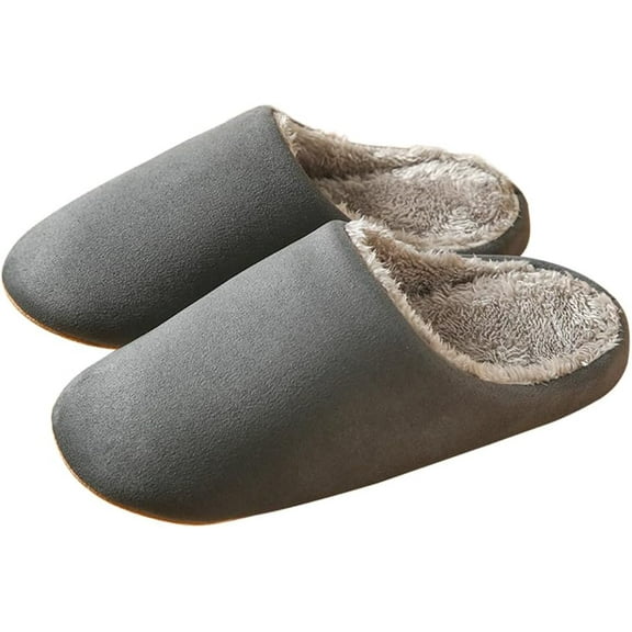 Women's and Men's Winter Slippers - Mute Sole House Shoes with Warm Slippers
