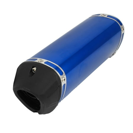 Blue Metal 38mm Inlet Exhaust End Muffler Blue for Motorcycle