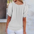 thumbnail image 5 of Bovemsi Long Sleeve Shirts for Women Comfort Off The Shoulder Puff Short Sleeve Casual Fashion Tops for Women Trendy M, 5 of 5