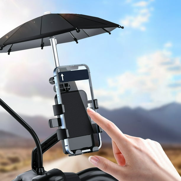 Xihbxyly Artículos Nuevo Soporte para Teléfono Móvil para Motocicleta Al Aire Libre con Paraguas/Vehículo/Bicicleta/Mango de Bicicleta Soporte para Montar Al Aire Libre