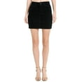 thumbnail image 3 of FashionMille Women Solid Corduroy Comfy High Waist Pocket A Line Mini Skirt, 3 of 5
