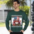thumbnail image 3 of Christmas Sweatshirt, Patriotic Home of the Brave Gnome Sweatshirt, Military Support Holiday Sweatshirt, Unique Gnome Lover Gift for Women & Men, 3 of 5