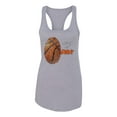 thumbnail image 2 of Wild Bobby, Basketball Fingerprint It's In My DNA, Sports, Women Racerback Tank Top, Heather Grey, Small, 2 of 5