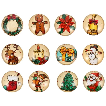 

12pcs Magnetic Stickers Christmas Fridge Sticker Lovely Refrigerator Magnet