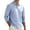 A-Light Blue609, variant on XIAOCHA Mens Linen Polo Long Sleeve Collared Button Up Shirts Lightweight Summer Relaxed Fit Tees
