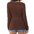 thumbnail image 5 of MOSHU Long Sleeve Womens Shirts Casual Henley Tops for Women Fall Button Down Blouses, 5 of 11