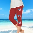 thumbnail image 6 of Juslio Girls Pants Kids Girls Fashion Print Summer Leisure Yoga Leggings Sports Cropped（Red Capris， 3 Years）, 6 of 8