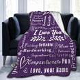 thumbnail image 4 of LHSHID Custom Blanket for Grandma Personalized to My Grandma from Grandkids Letter Throw Blanket for Couch Bed Sofa Mothers Day Birthday Gifts 60"x80", 4 of 6