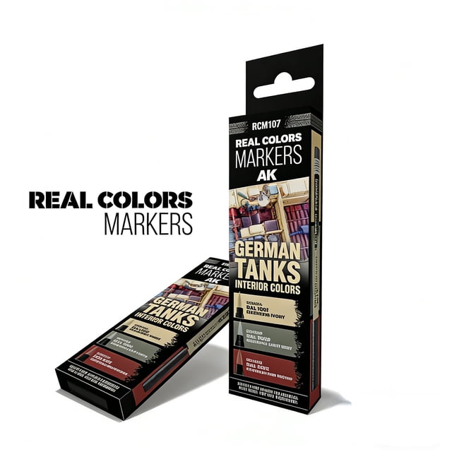 Ensemble de Marqueurs Couleurs Réelles RCM107 Armes Peinture Modèle