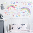 thumbnail image 4 of Less Than 5 Stickers Colorful English Letters Cartoon Rainbow Cloud Stickers PVC Stickers Removable Personality Wall Stickers Living Room Bedroom PVC Stickers Bathroom Toilet Decorative Wall Stickers, 4 of 6