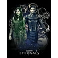 thumbnail image 2 of Junior's Marvel Eternals Ikaris and Sersi Portrait  Graphic Tee Black Large, 2 of 3
