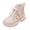 White, variant on JTieacloth Girls Ankle Booties Girls Short Boots Elastic Side Zipper Pull On Winter Casual Shoes Leather Upper Non Design Footwear For Daily Wear,Black