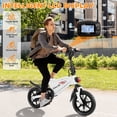 thumbnail image 5 of Gocio Ebikes 14"×2.1" Foldable Electric Bicycle for Adults, 550W Peak Commuter E-Bike, 48V 7.8Ah Battery, LCD Dispaly, Electric Bike Small Tire City Ebikes for Women UL2849 Certified, 5 of 12